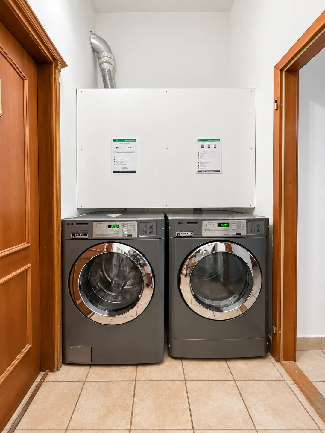Laundry room with washers at Bro-coli Žižkov